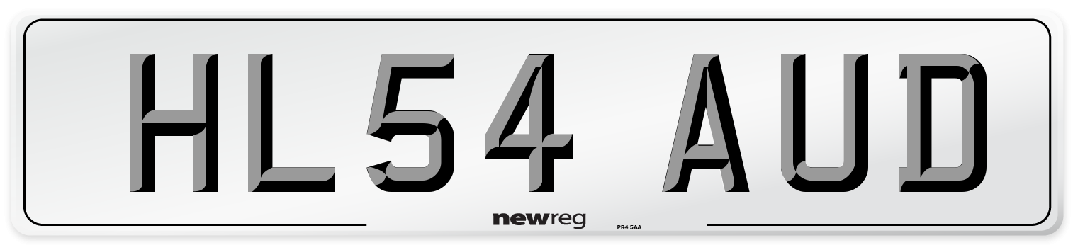 HL54 AUD Number Plate from New Reg
